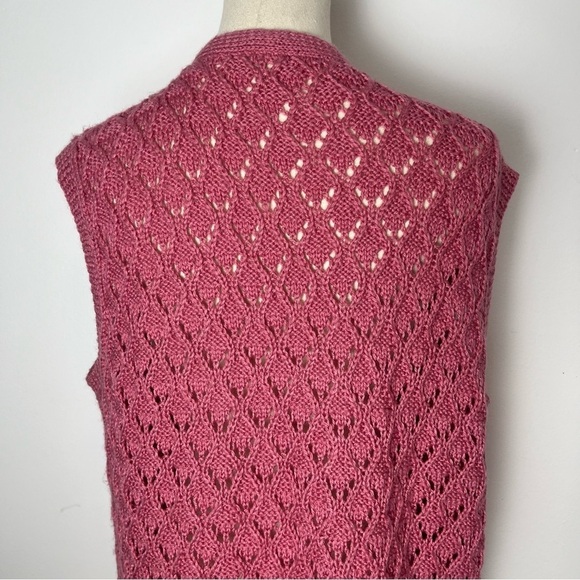 Handmade Button Front Open Knit Vest - Picture 6 of 7